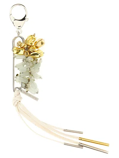 Dries Van Noten Brooch With Stones Jewelry Brown In Metallic