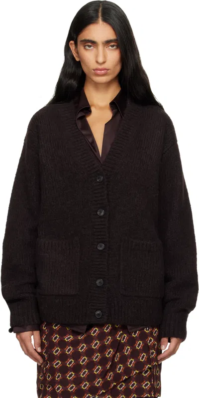 Dries Van Noten Brown Alpaca Cardigan