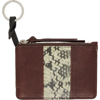 Dries Van Noten Brown & Green Calfskin Wallet In Mint 608