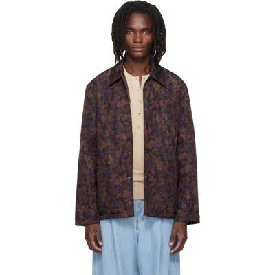 Dries Van Noten Brown & Purple Floral Jacket