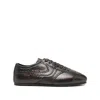 Dries Van Noten Leather Snakeskin-effect Dustin Sneakers In Brown