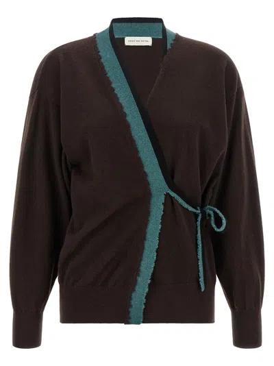 Dries Van Noten Brown Cashmere Women's Cardigan