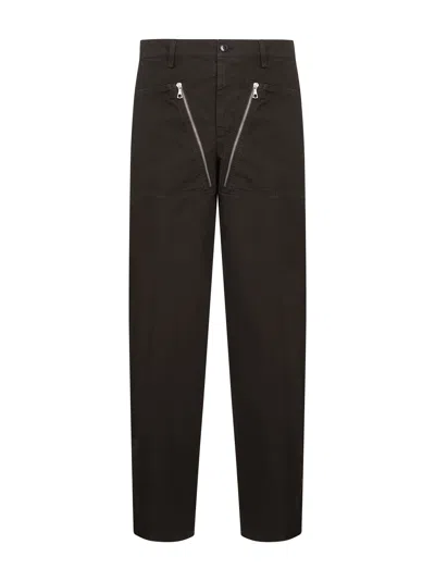 Dries Van Noten Brown Cotton Canvas Straight-leg Trousers
