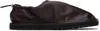 Dries Van Noten Brown Drawstring Slippers In 359 Bordeaux