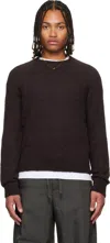 Dries Van Noten Brown Fitted Sweater In Brown