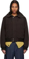 Dries Van Noten Brown Garment-dyed Jacket