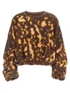 Dries Van Noten Women Hannet Printed Cotton Sweatshirt In Brown