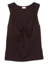 Dries Van Noten Hantex Cotton Tank Top Clothing In Brown