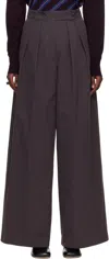 Dries Van Noten Brown Heavy Cotton Poplin Trousers In Brown