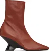 Dries Van Noten Brown Heeled Ankle Boots In Multi