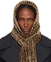 Dries Van Noten Brown Hooded Scarf