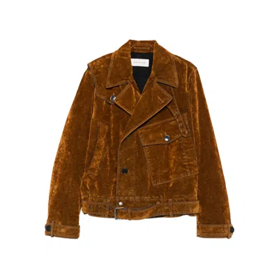 Dries Van Noten Brown Jackets - Biker Jackets Men