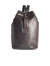 Dries Van Noten Brown Leather Backpack Men In Brown