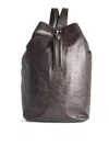 Dries Van Noten Brown Leather Backpack In Brown