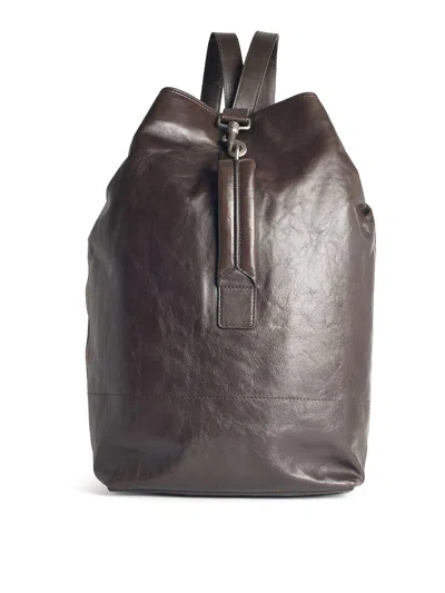 Dries Van Noten Brown Leather Backpack