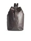 Dries Van Noten Brown Leather Backpack Men In Brown