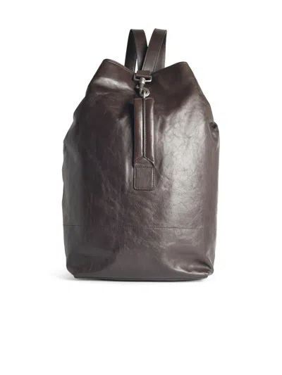 Dries Van Noten Brown Leather Backpack Men