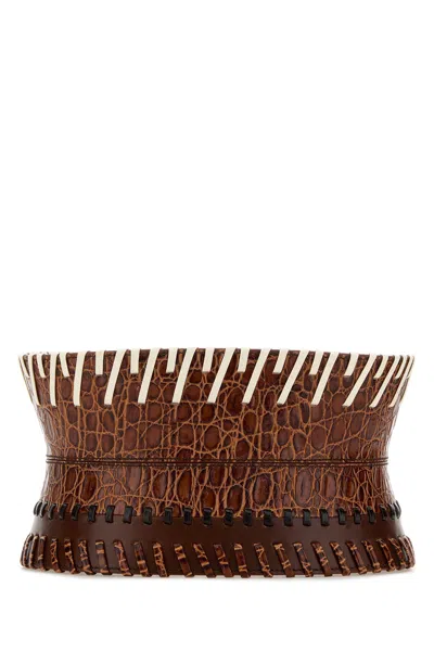 Dries Van Noten Brown Leather Belt