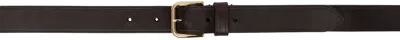 Dries Van Noten Brown Leather Belt In 704 Dark Brown