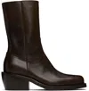 Dries Van Noten Brown Leather Boots