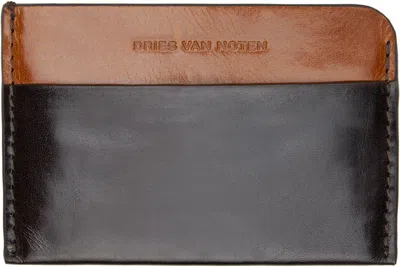Dries Van Noten Brown Leather Card Holder