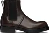 Dries Van Noten Leather Chelsea Boots In Brown