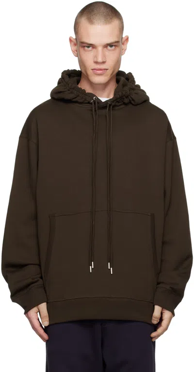 Dries Van Noten Brown Loose Fit Hoodie In 702 Choco