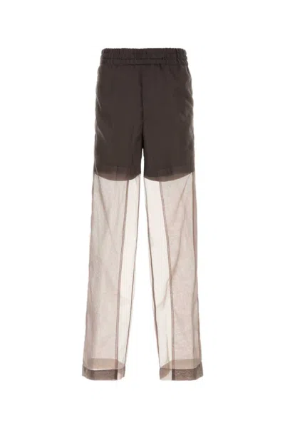 Dries Van Noten Brown Organza Pendo Pant