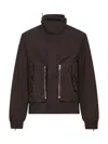 Dries Van Noten Brown Overdyed Cotton Shell Jacket In Black