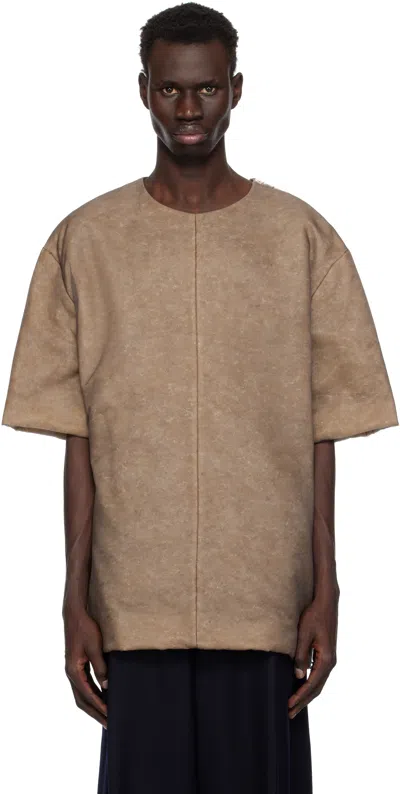 Dries Van Noten Brown Padded T-shirt In 703 Brown