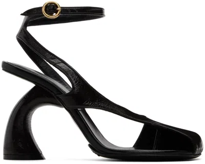 Dries Van Noten Brown Patent Heeled Sandals In 704 Dark Brown