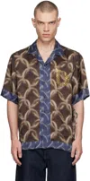Dries Van Noten Panelled Geometric Pattern Short Sleeve Shirt In 975 Dessin A