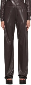 Dries Van Noten Brown Shiny Lounge Pants In 704 Dark Brown