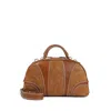 Dries Van Noten Leather-trimmed Suede Duffel Bag In Brown
