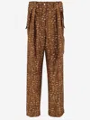 Dries Van Noten Brown Silk Pants