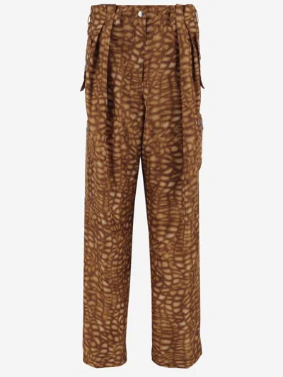 Dries Van Noten Brown Silk Pants