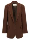 Dries Van Noten "tailored" Blazer Featuring Back Vent In Brown