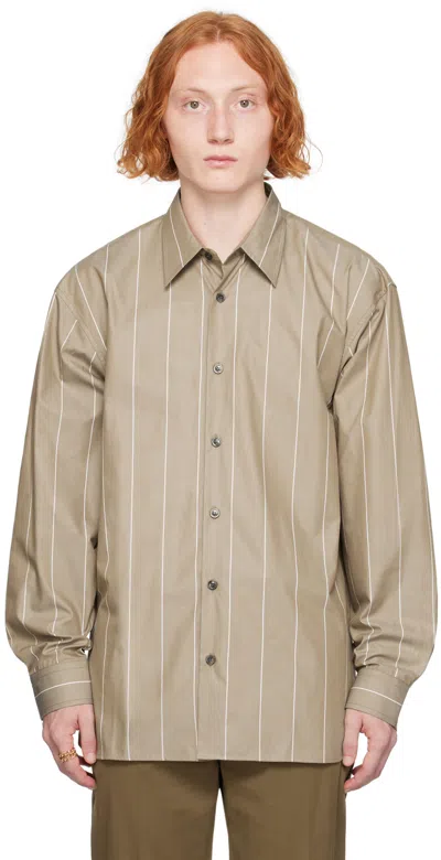 Dries Van Noten Brown Stripes Shirt In 703 Brown