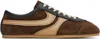 Dries Van Noten Leather-trimmed Suede Sneakers In 704 Dark Brown