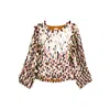 Dries Van Noten Connu Paillette Long Sleeve Top In Multi