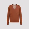 Dries Van Noten Tuomas Pullover In Fine Merino Wool In Brown