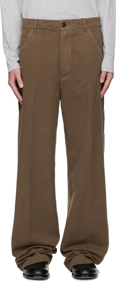 Dries Van Noten Brown Twill Trousers