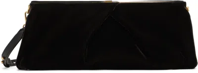 Dries Van Noten Brown Velvet Clutch