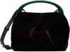 Dries Van Noten Brown Velvet Top Handle Bag In Brown
