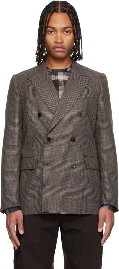 Dries Van Noten Brown Wool Blazer