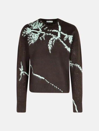 Dries Van Noten Brown Wool Blend Sweater