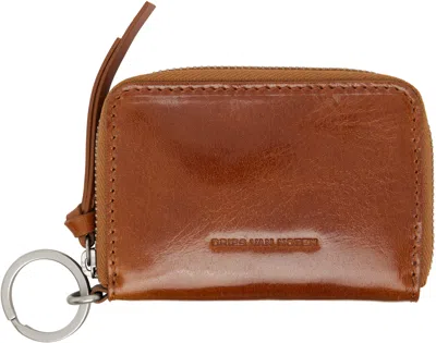 Dries Van Noten Brown Zip Wallet