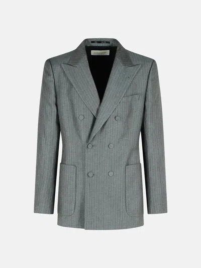 Dries Van Noten 'bryce' Grey Wool Blazer