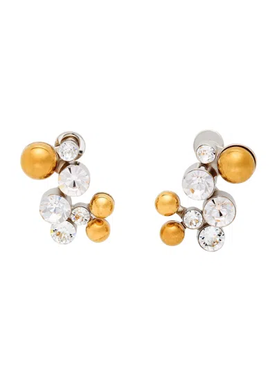 DRIES VAN NOTEN DRIES VAN NOTEN BUBBLE TWO-TONE DROP EARRINGS