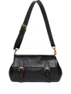 Dries Van Noten Buckle-fastening Leather Shoulder Bag In Black